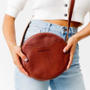 Portland Leather Large Round Crossbody